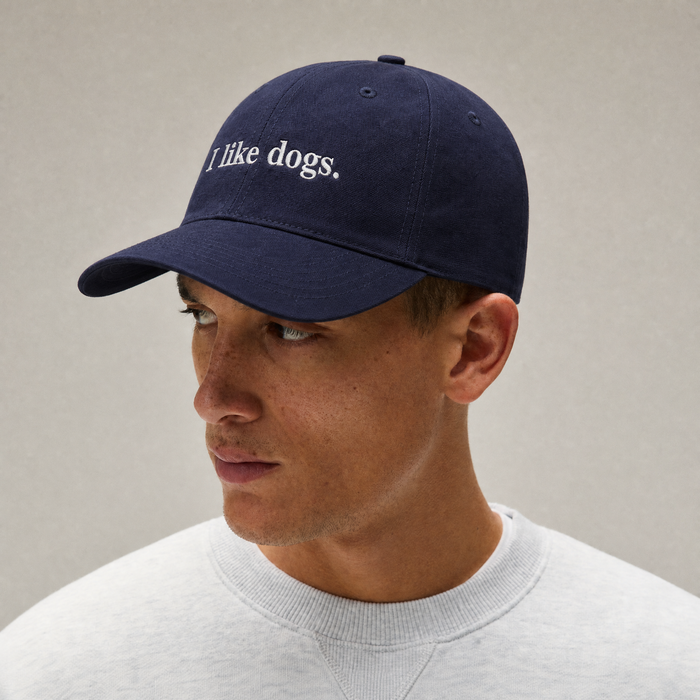 I like dogs. - Midnight Blue - Dad Cap