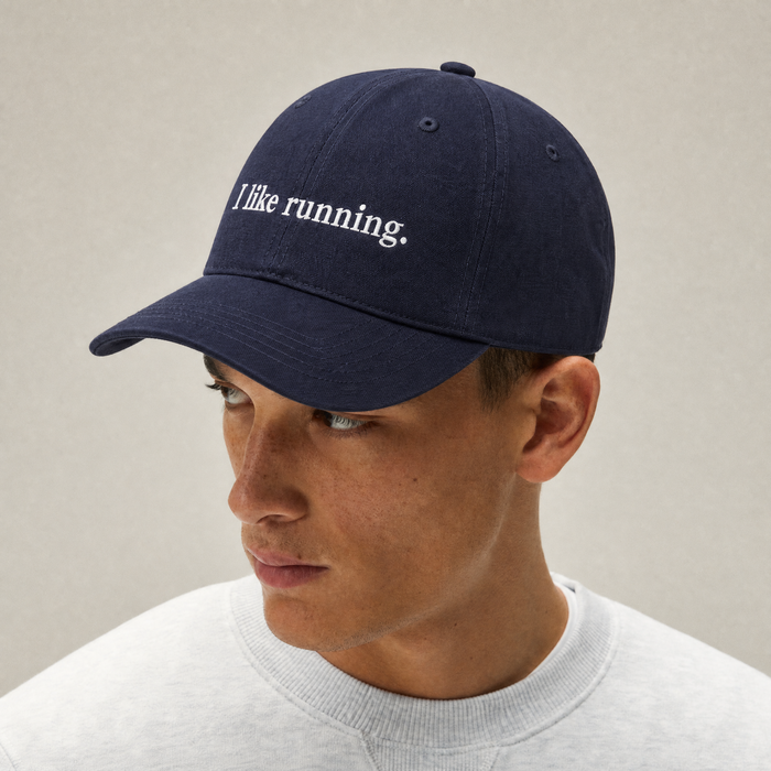 I like running. - Midnight Blue - Dad Cap