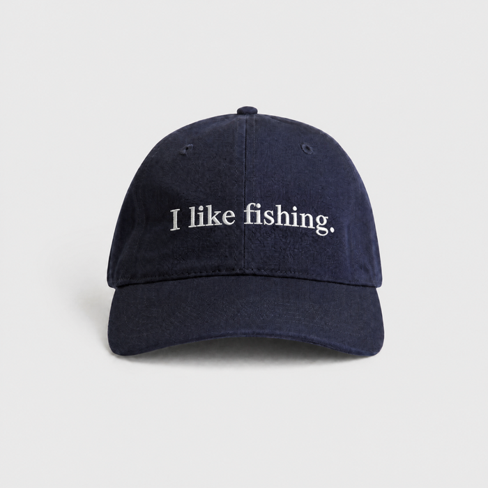 I like fishing. - Midnight Blue - Dad Cap
