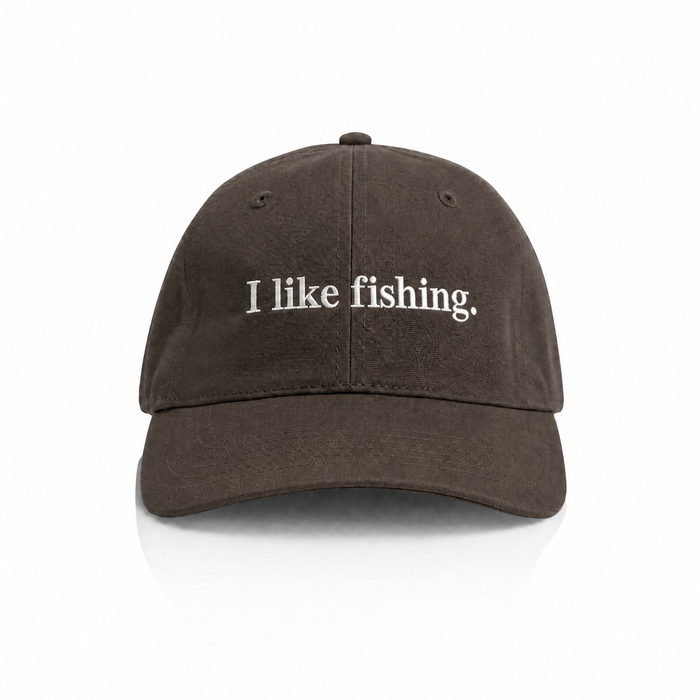 I like fishing. - Walnut - Dad Cap