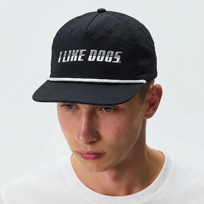 Modern Logo Nylon Rope Cap - Black