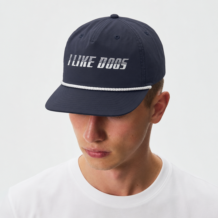 Modern Logo Nylon Rope Cap - Navy