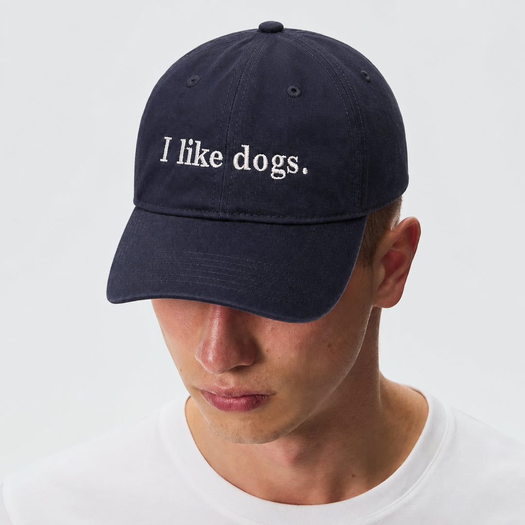 I like dogs. - Midnight Blue - Dad Cap