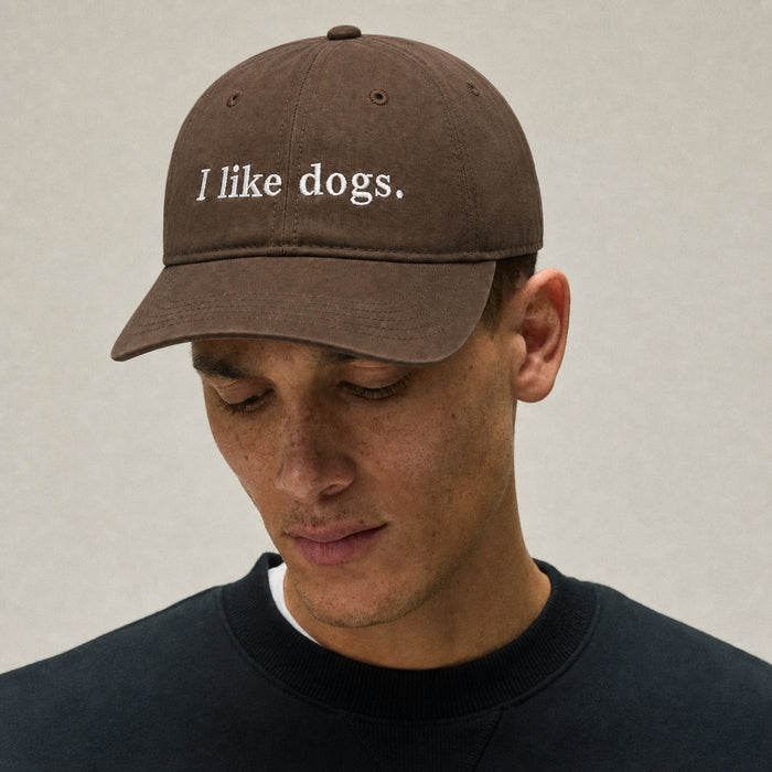 On-model, I like dogs. Walnut dad cap