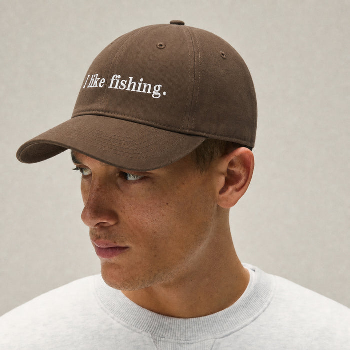 On-model, I like fishing. Walnut dad cap