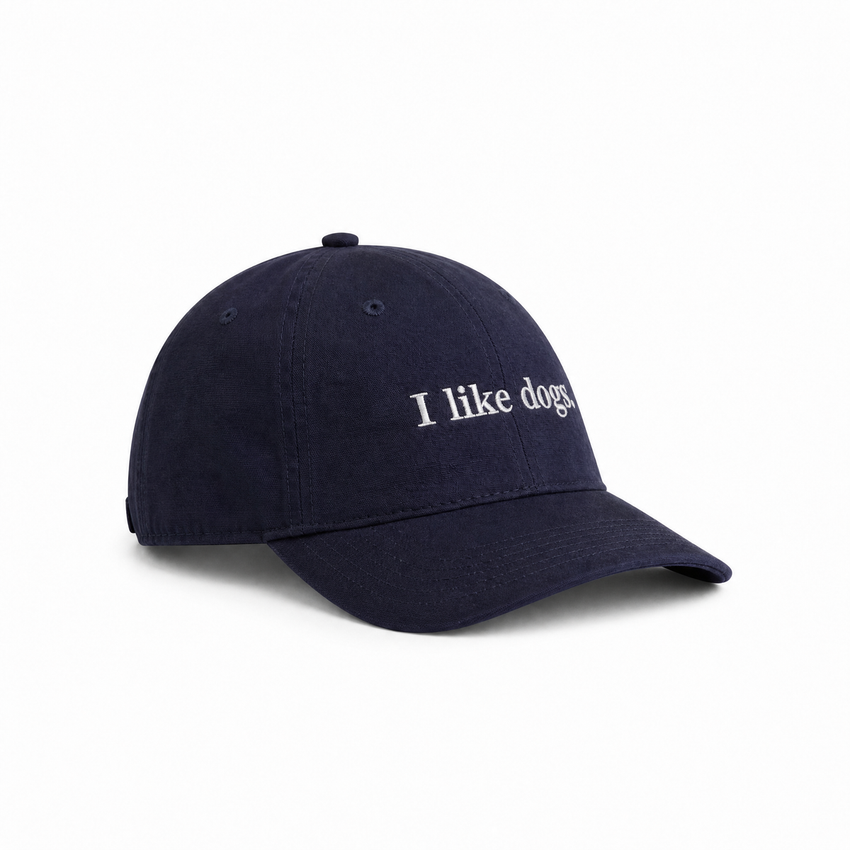 I like dogs. - Midnight Blue - Dad Cap