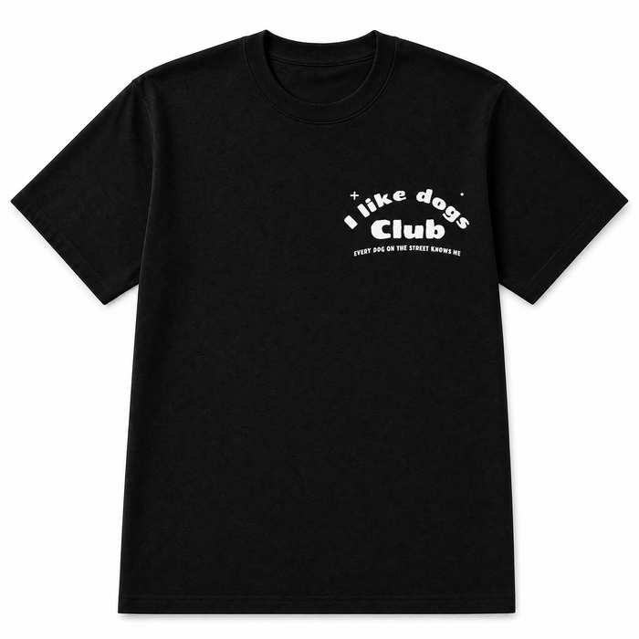 I like dogs. Club blk