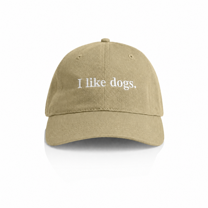 I like dogs. - Khaki - Dad Cap