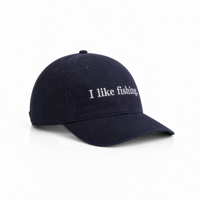 I like fishing. - Midnight Blue - Dad Cap
