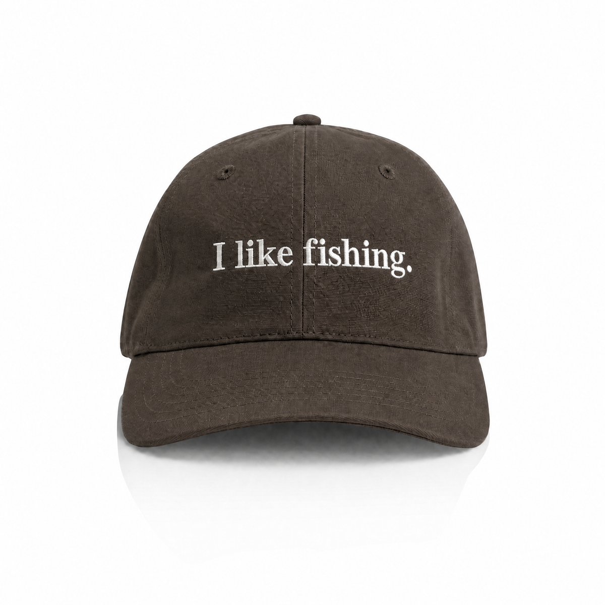 I like fishing. - Walnut - Dad Cap