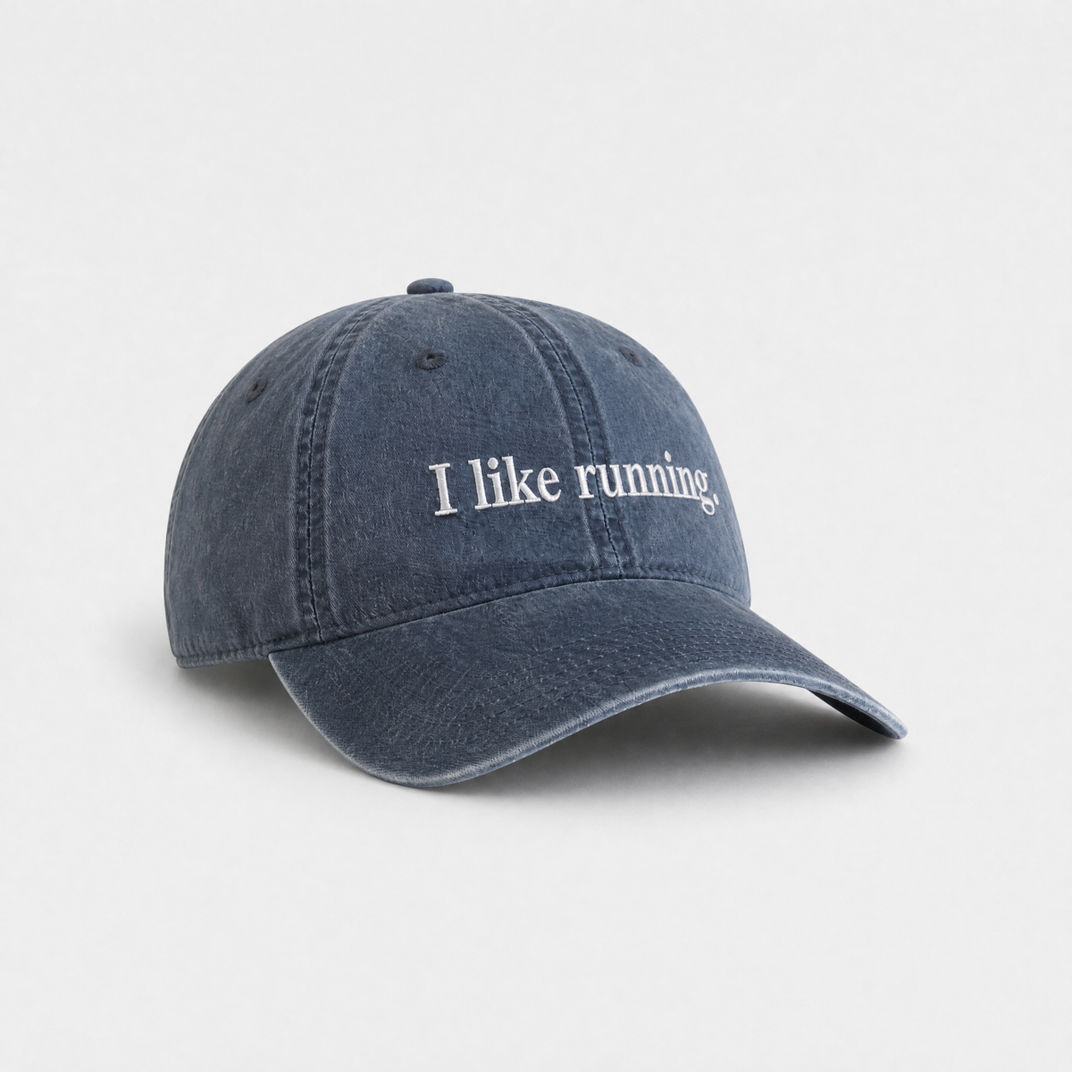 I like running. - Faded Midnight - Dad Cap