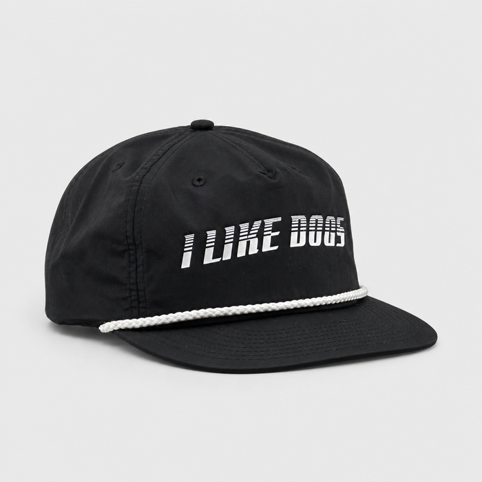 Modern Logo Nylon Rope Cap - Black