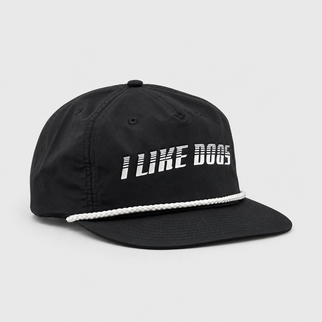 Modern Logo Nylon Rope Cap - Black
