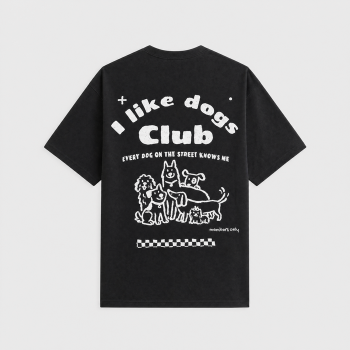 I like dogs. Club blk