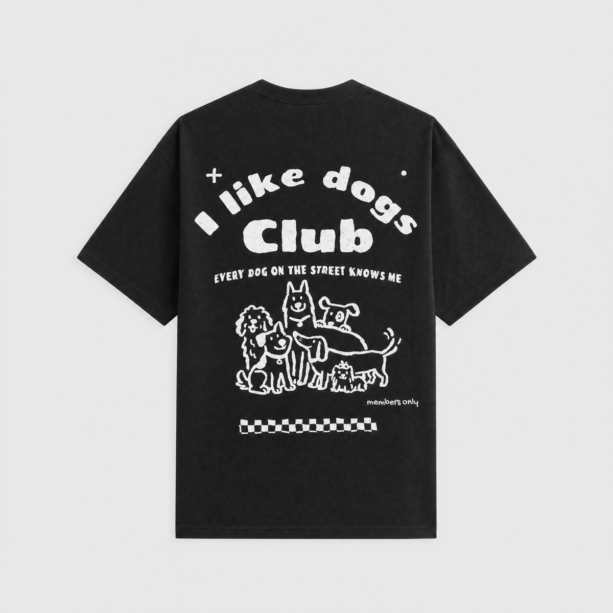 I like dogs. Club blk