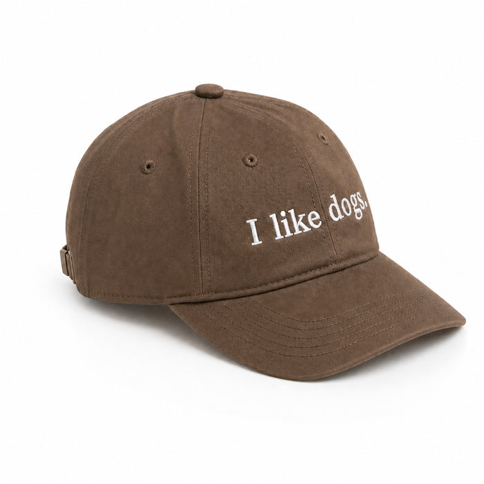 I like dogs. cap in Walnut — side view