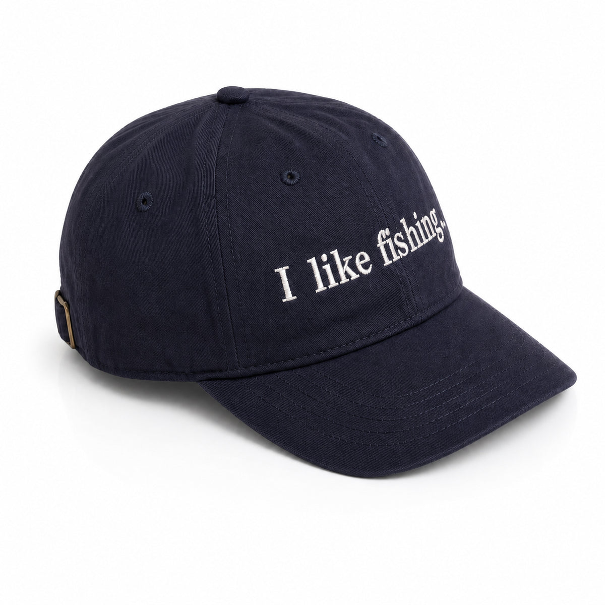 I like fishing. - Midnight Blue - Dad Cap