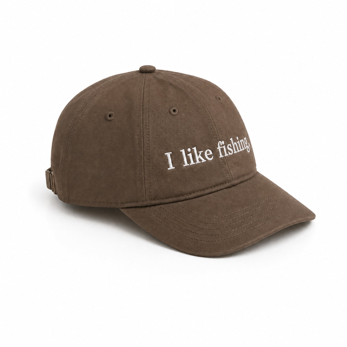 I like fishing. - Walnut - Dad Cap